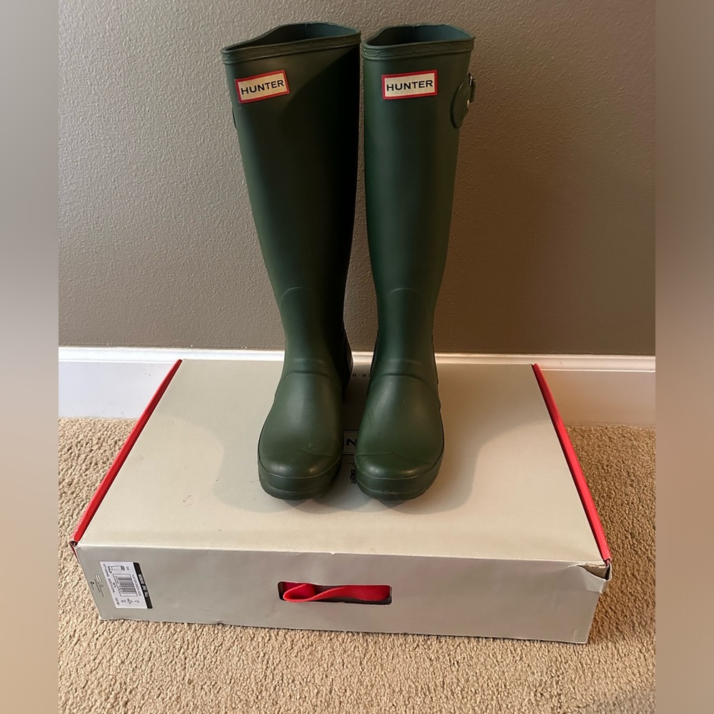 hunter original tall boots— hunter green